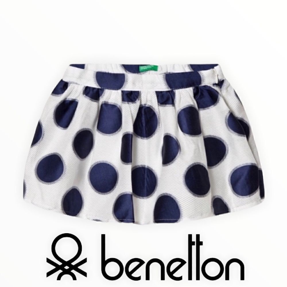 BENETTON | Navy | DOTS SKIRTS